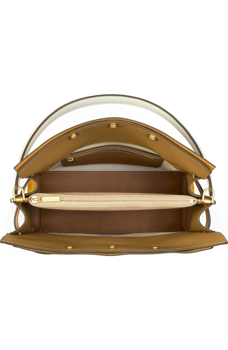 Tory Burch Lee Radziwill Cutout Leather Double Bag, Alternate, color,