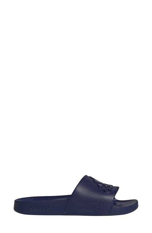 Adidas Originals Adidas Adilette Aqua Slide Sandal In Blue/blue/blue