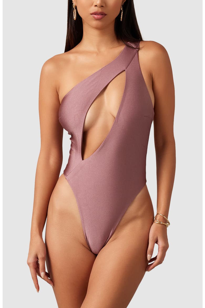 Serenity One-Piece Swimsuit, Main, color, Mauve
