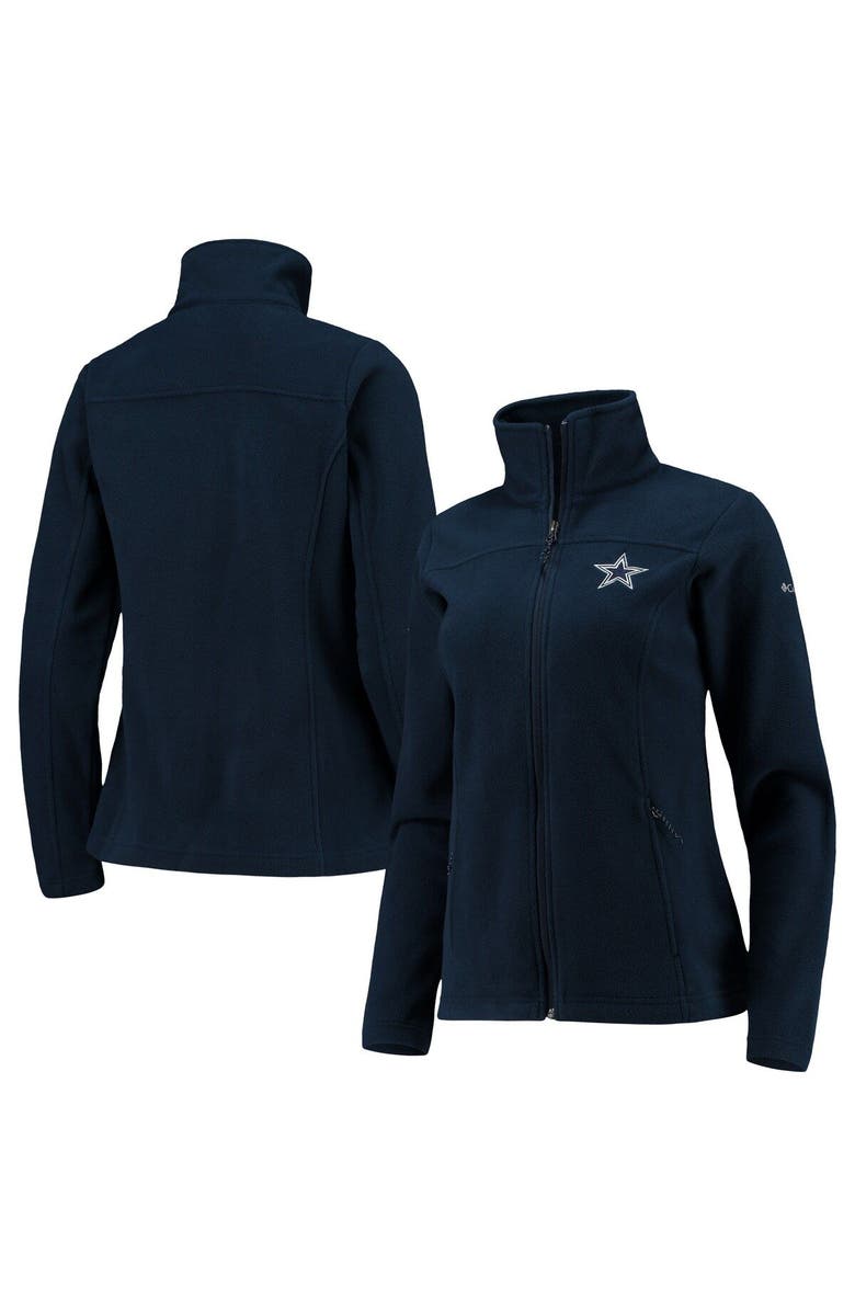 Columbia Women's Columbia Navy Dallas Cowboys Give and Go Fleece Full-Zip Jacket, Main, color,