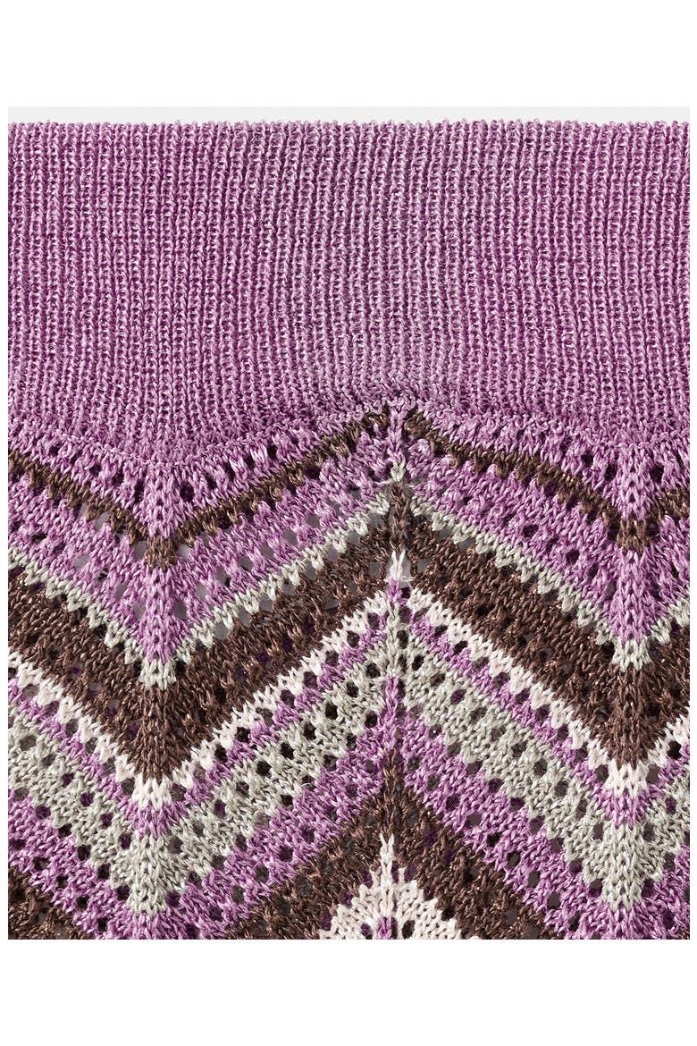 Flare Open Stitch Midi Skirt, Alternate, color, PURPLE