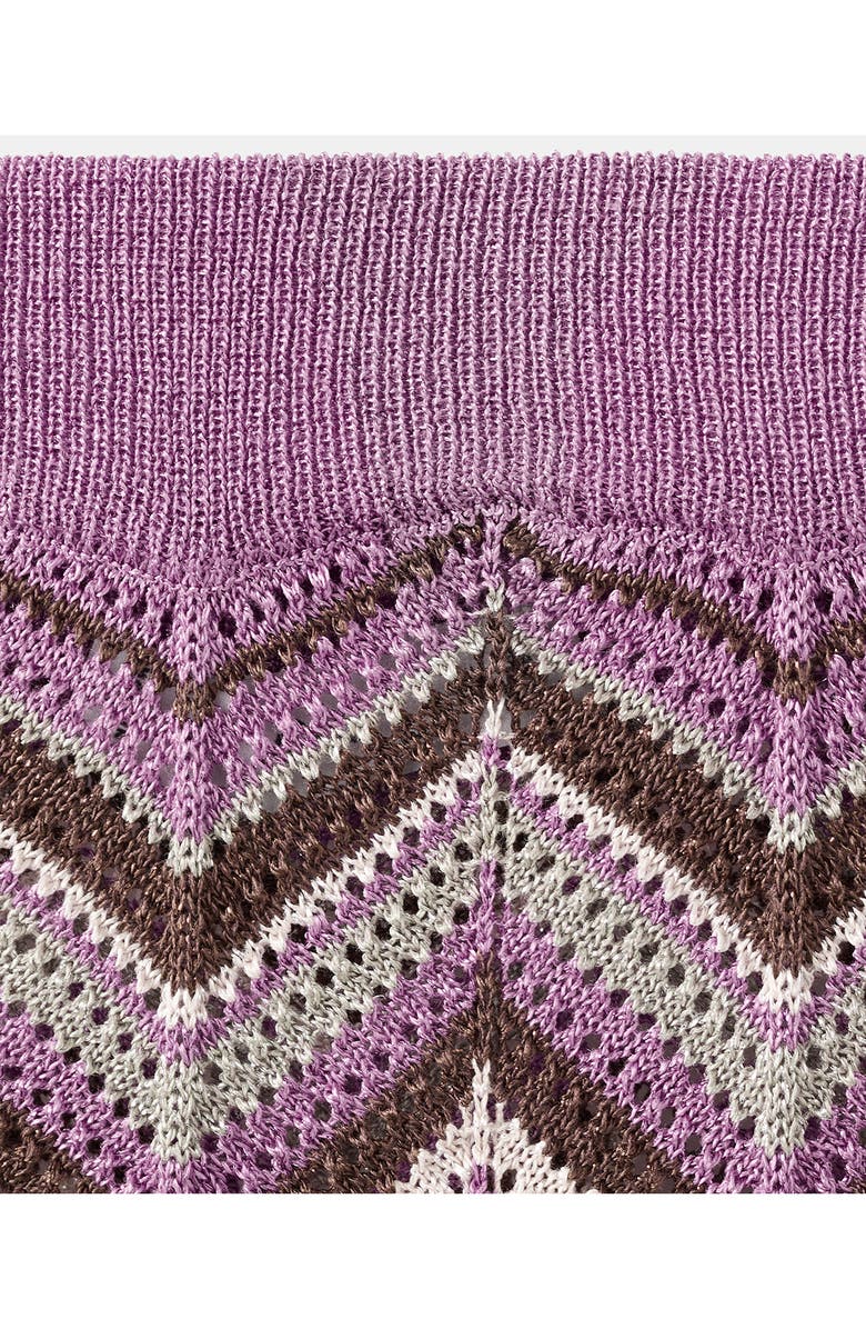 MANGO Flare Open Stitch Midi Skirt, Alternate, color, Purple