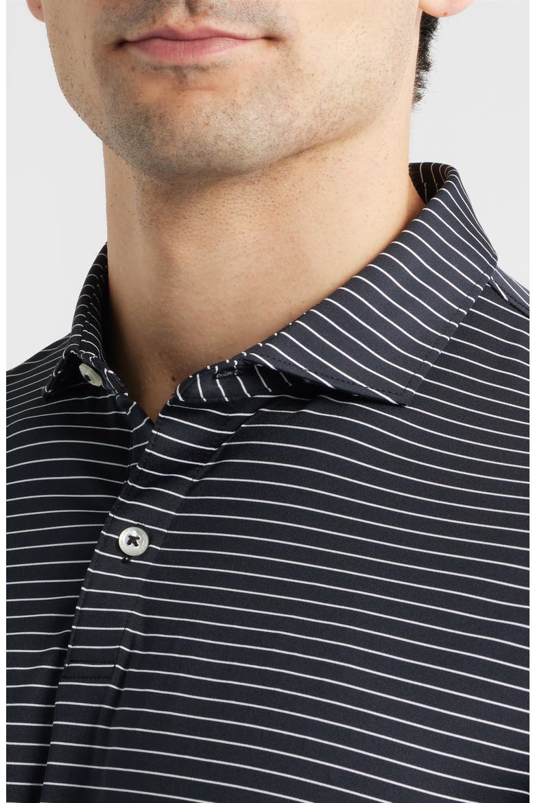 Beau Stripe Performance Polo, Alternate, color, BLACK