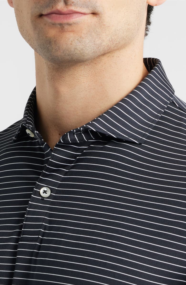 johnnie-O Beau Stripe Performance Polo, Alternate, color, Black