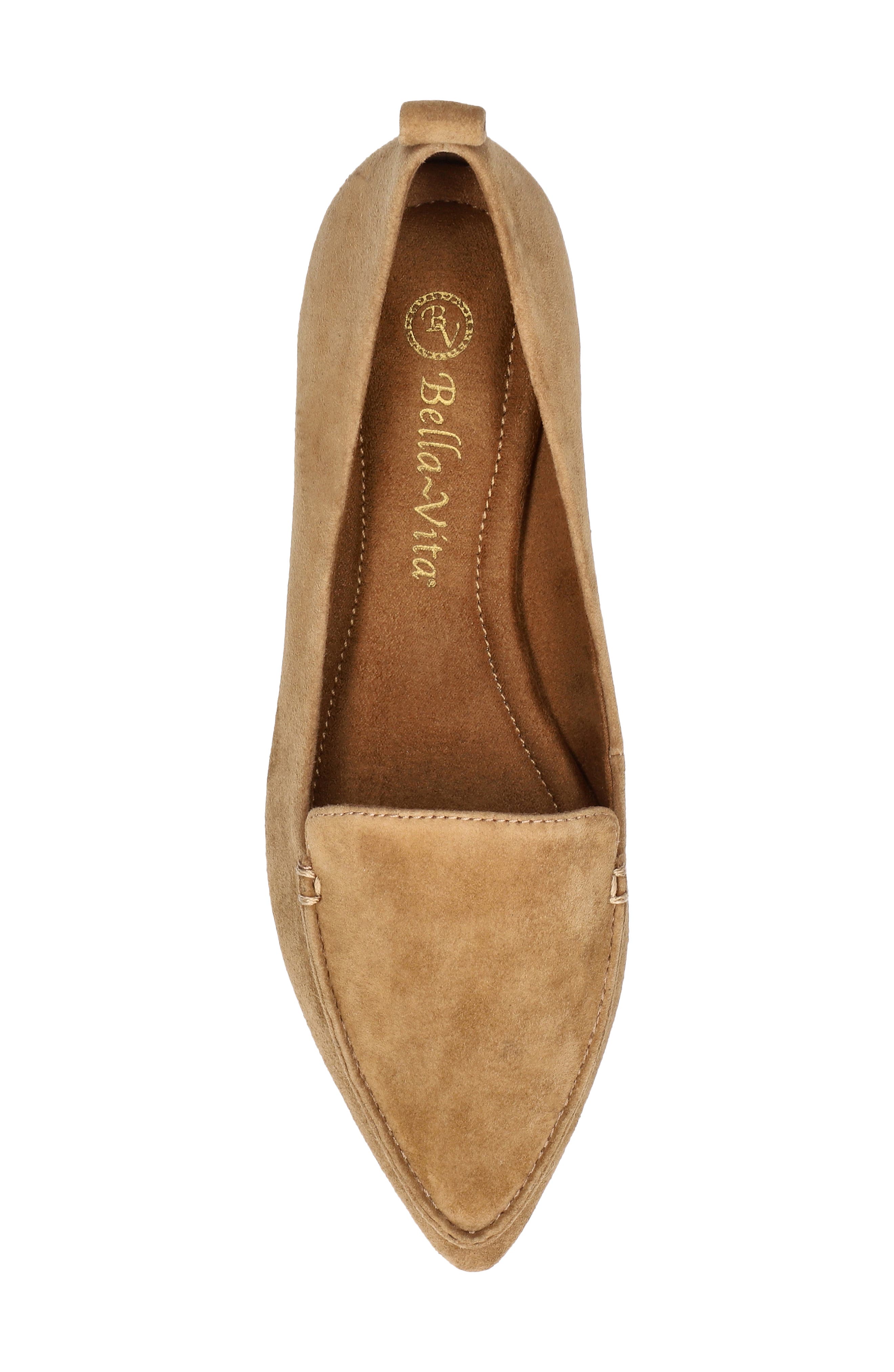 Alessi Pointed Toe Loafer, Alternate, color, COGNAC SUEDE LEATHER
