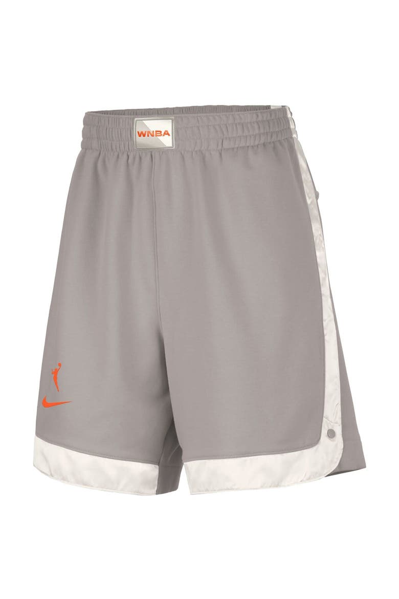 Women's Nike  Gray WNBA Gear WNBA Fly Basketball Tri-Blend Fleece Shorts, Alternate, color, Gray