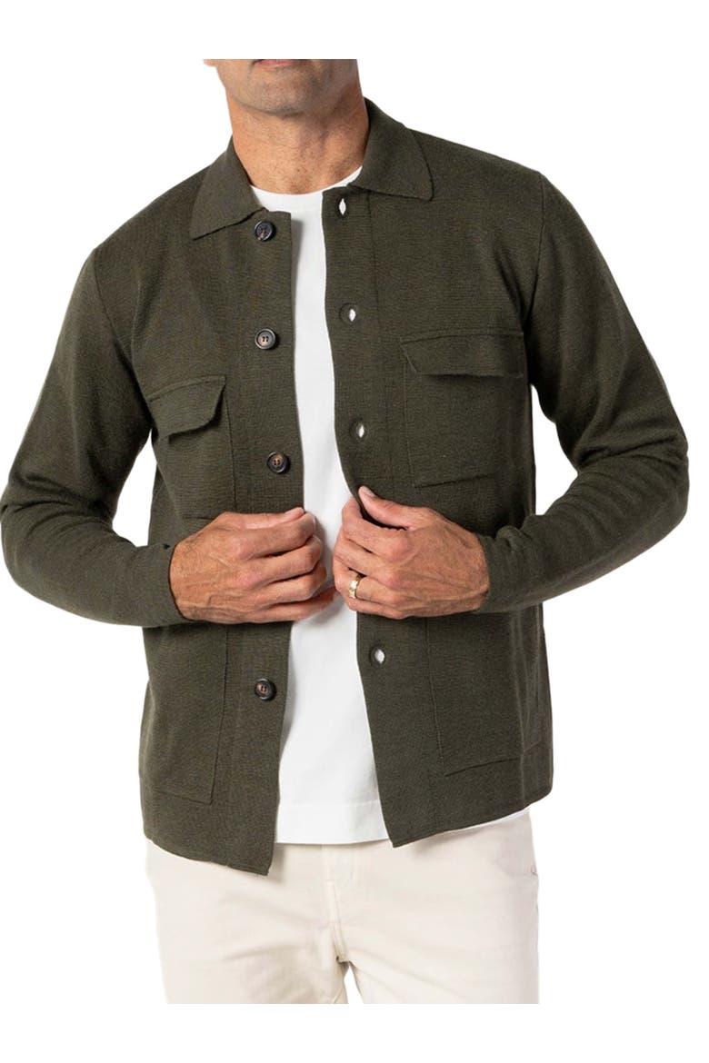 Landon Sweater Jacket, Alternate, color, Dark Olive
