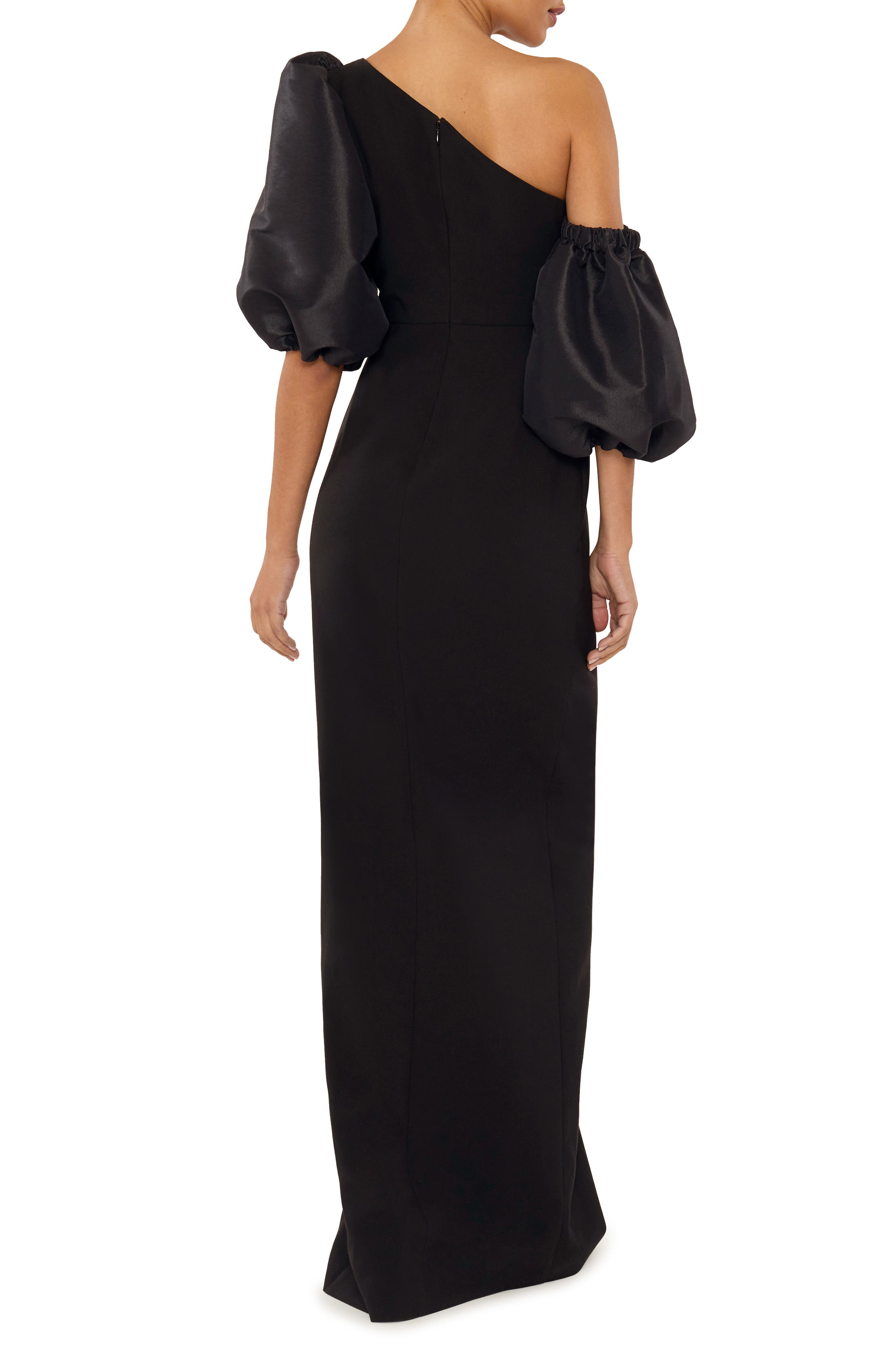 Natasha One-Shoulder Puff Sleeve Gown - image 2