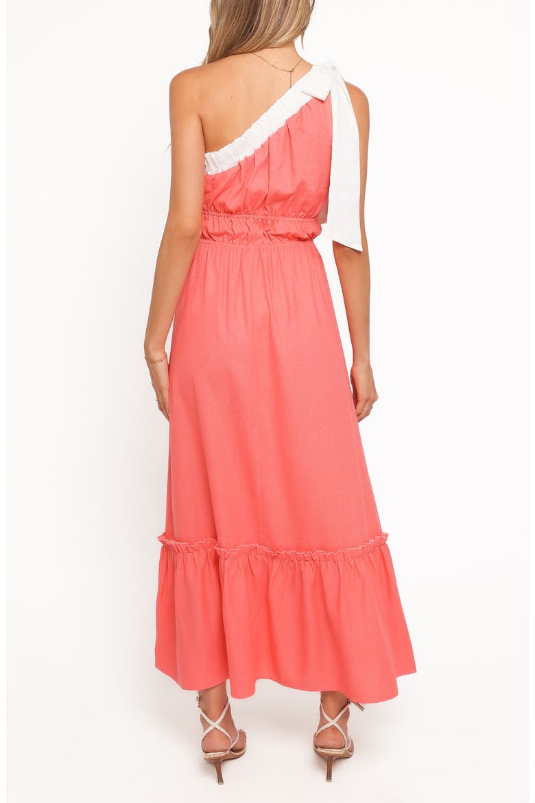 Gilda One-Shoulder Maxi Dress, Alternate, color, CORAL