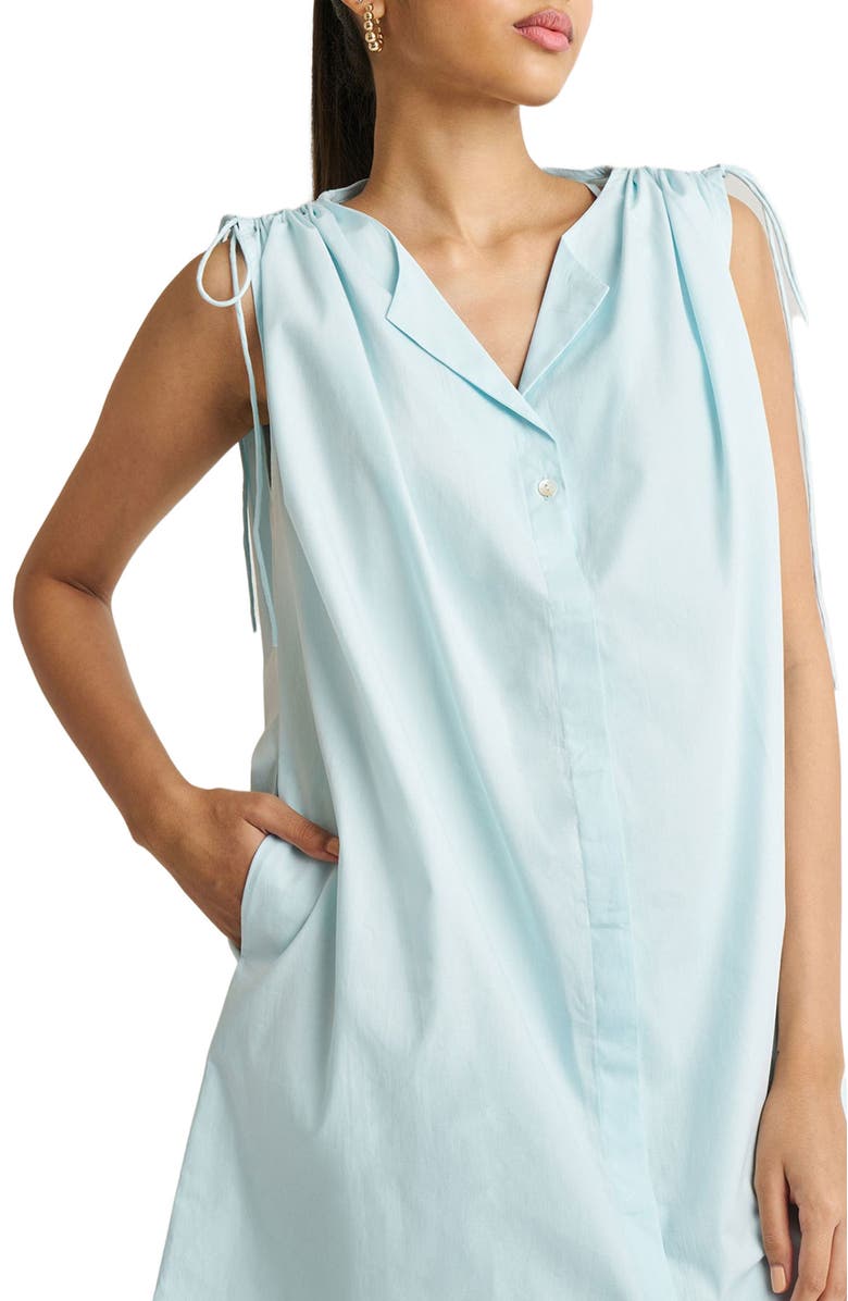 Reistor Shirt dress with Shoulder Tie Details, Alternate, color, Summer Blue
