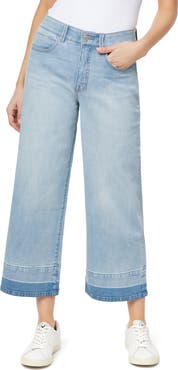CURVE APPEAL High Rise Comfort Waist Relaxed Wide Leg Released Hem Jeans