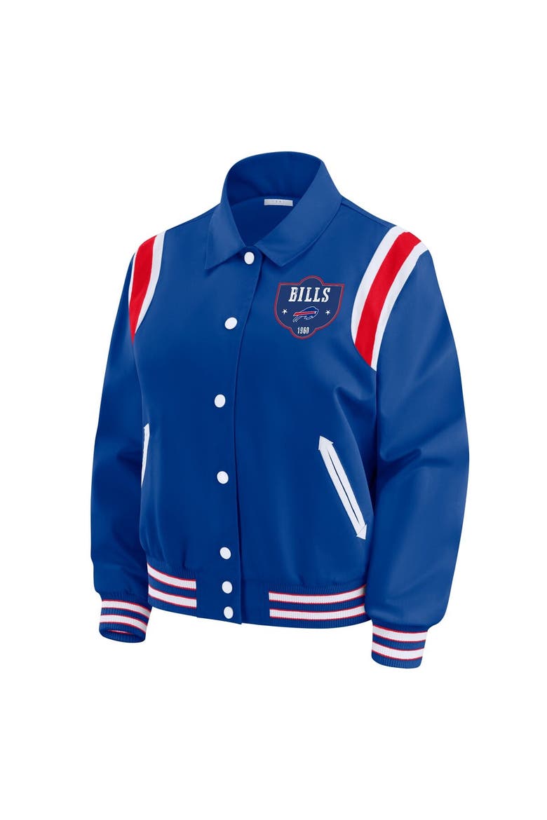 Women's WEAR by Erin Andrews Royal Buffalo Bills Varsity Lightweight Full-Snap Jacket, Alternate, color, Royal