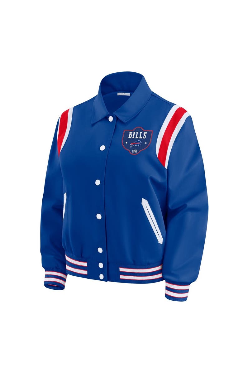WEAR by Erin Andrews Women's WEAR by Erin Andrews Royal Buffalo Bills Varsity Lightweight Full-Snap Jacket, Alternate, color, Royal