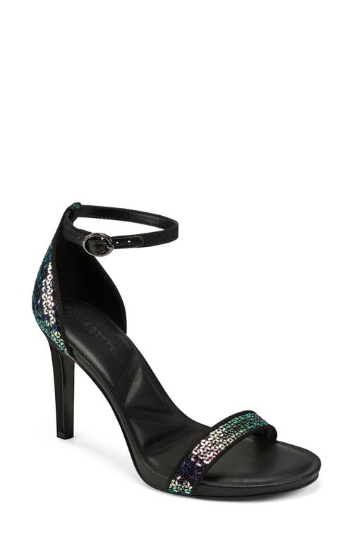 Karl Lagerfeld Paris Kenz Sequin Ankle Strap Sandal In Black
