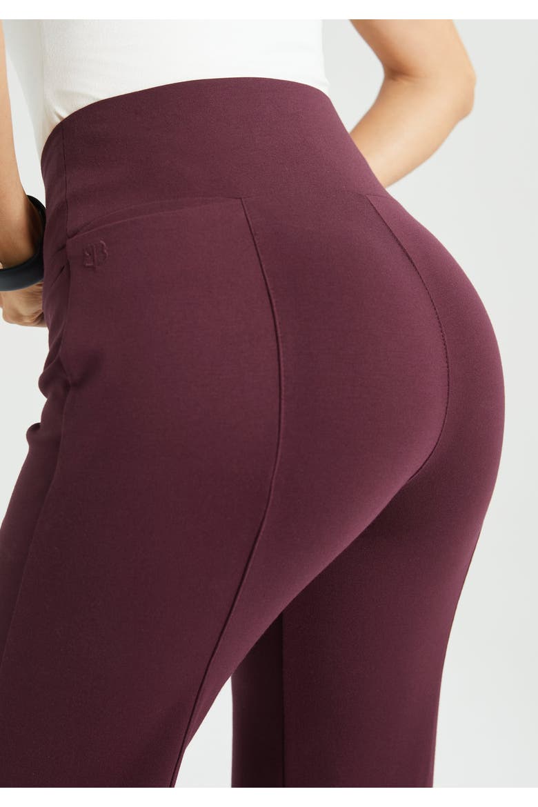 Power Down DPYP Dress Pant Yoga Pants Flare Leg, Alternate, color, Burgundy