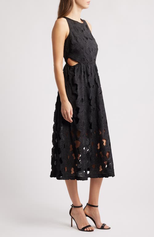 Sam Edelman Cutout Flower Sleeveless Dress In Black