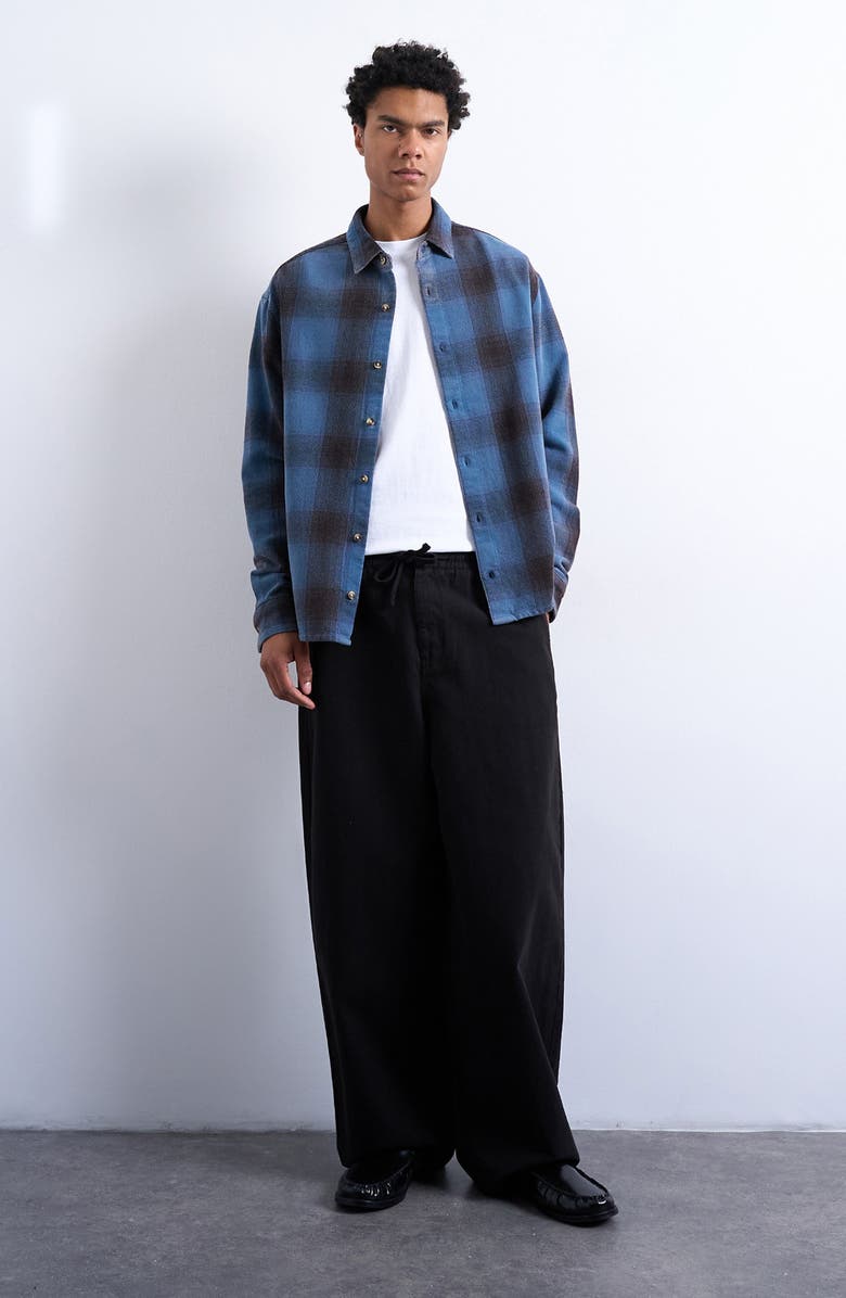 Topman Herringbone Pants, Alternate, color, Black