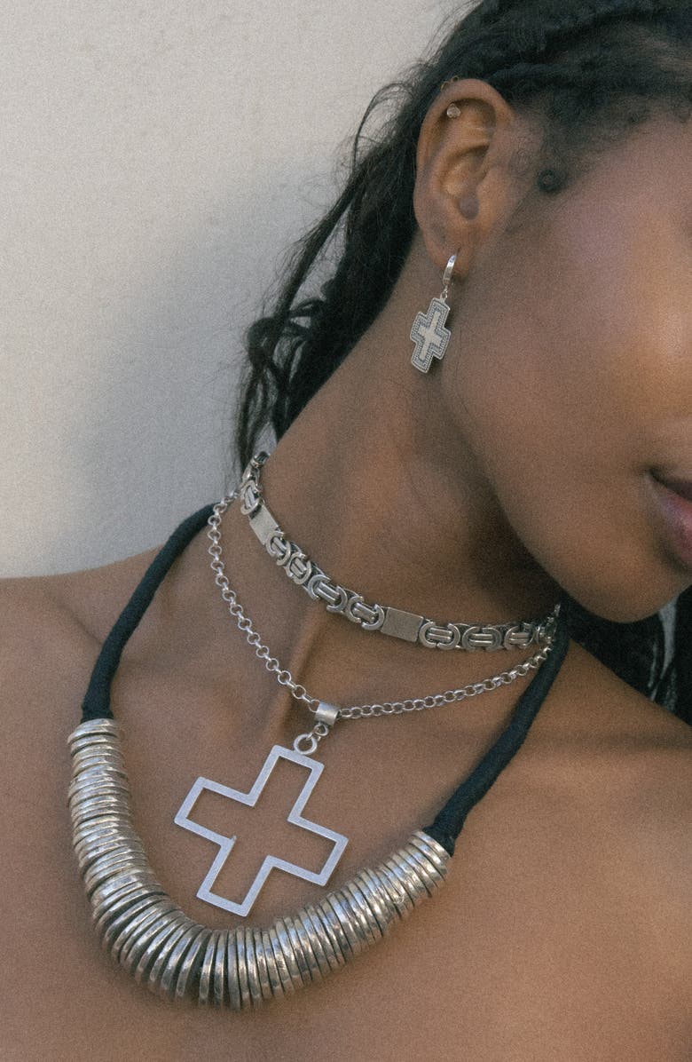 Child of Wild The Cory Link Choker Necklace, Alternate, color, Silver