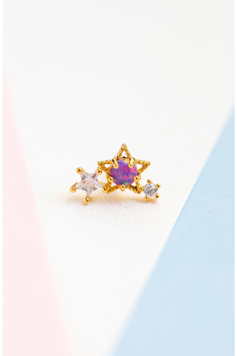 Light Year Single Stud Earring, Alternate, color, GOLD
