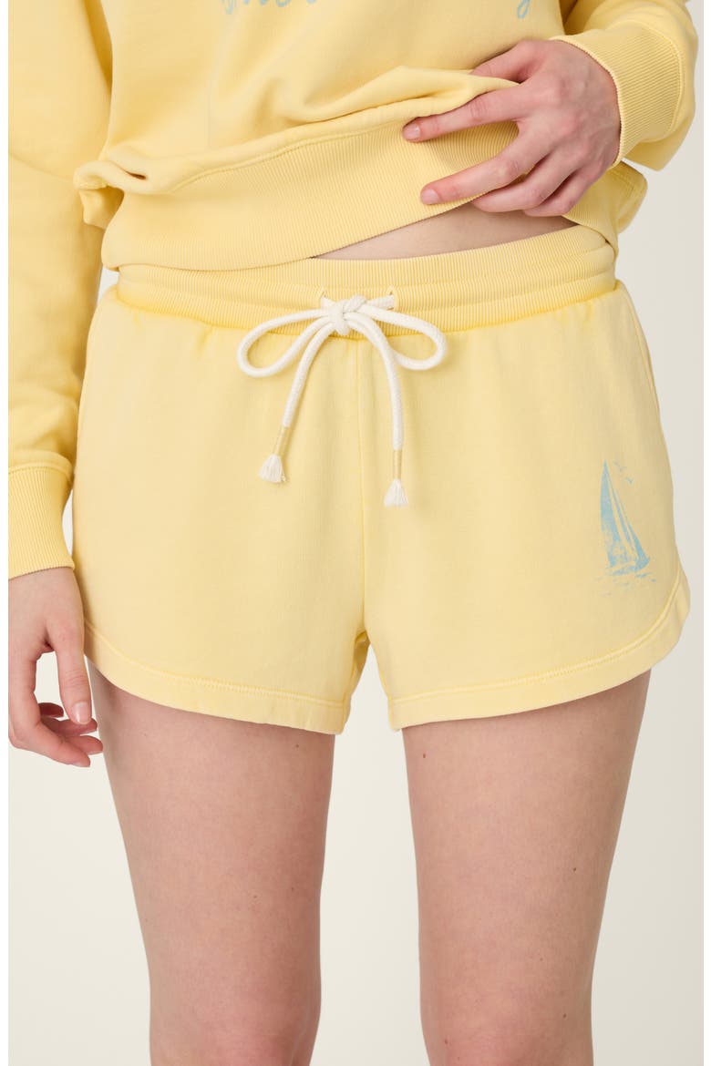 Meet Me By the Sea Drawstring Shorts, Alternate, color, SUNSHINE