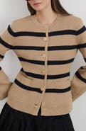 Alex Mill Provence Stripe Cotton & Cashmere Cardigan