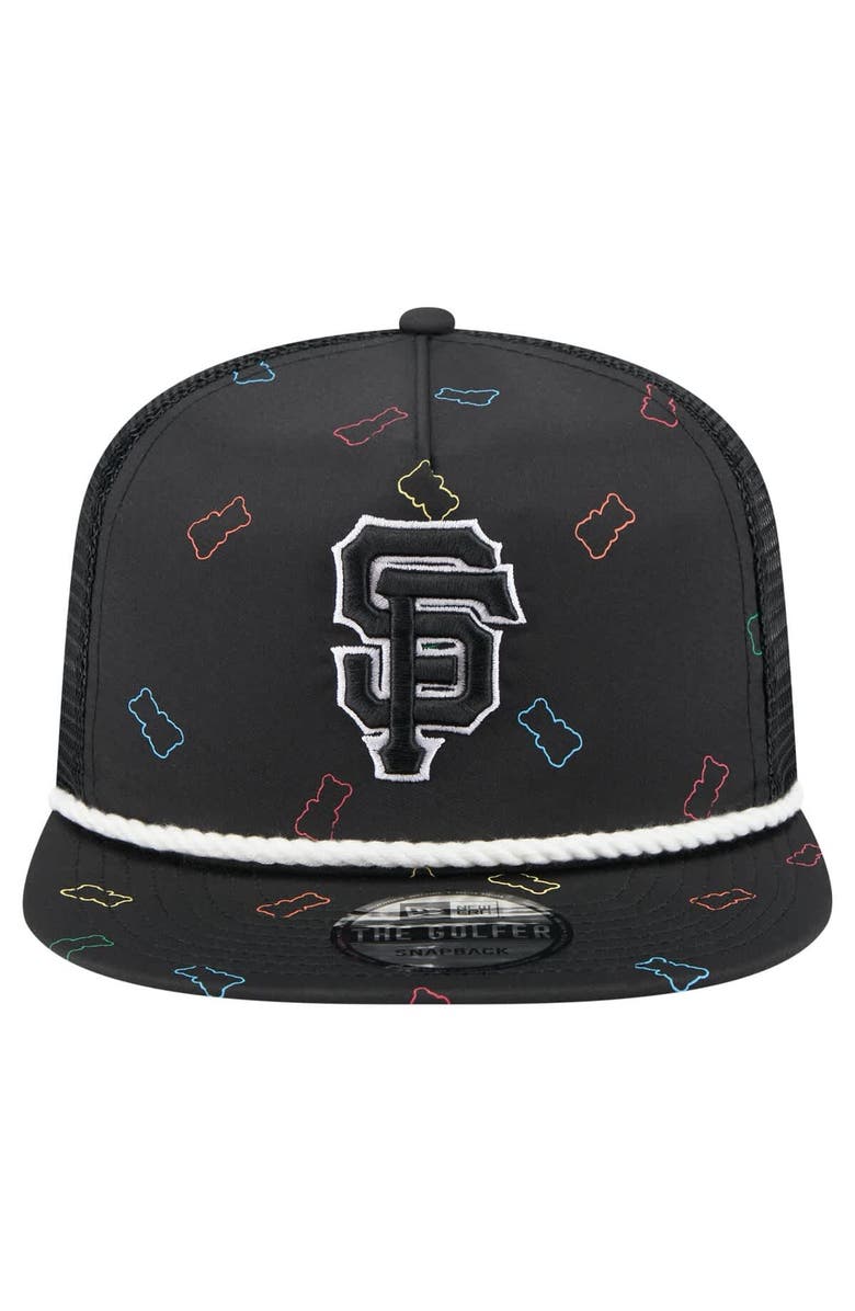 New Era Men's New Era Black San Francisco Giants Gummy Golfer Trucker Adjustable Hat, Alternate, color, Black