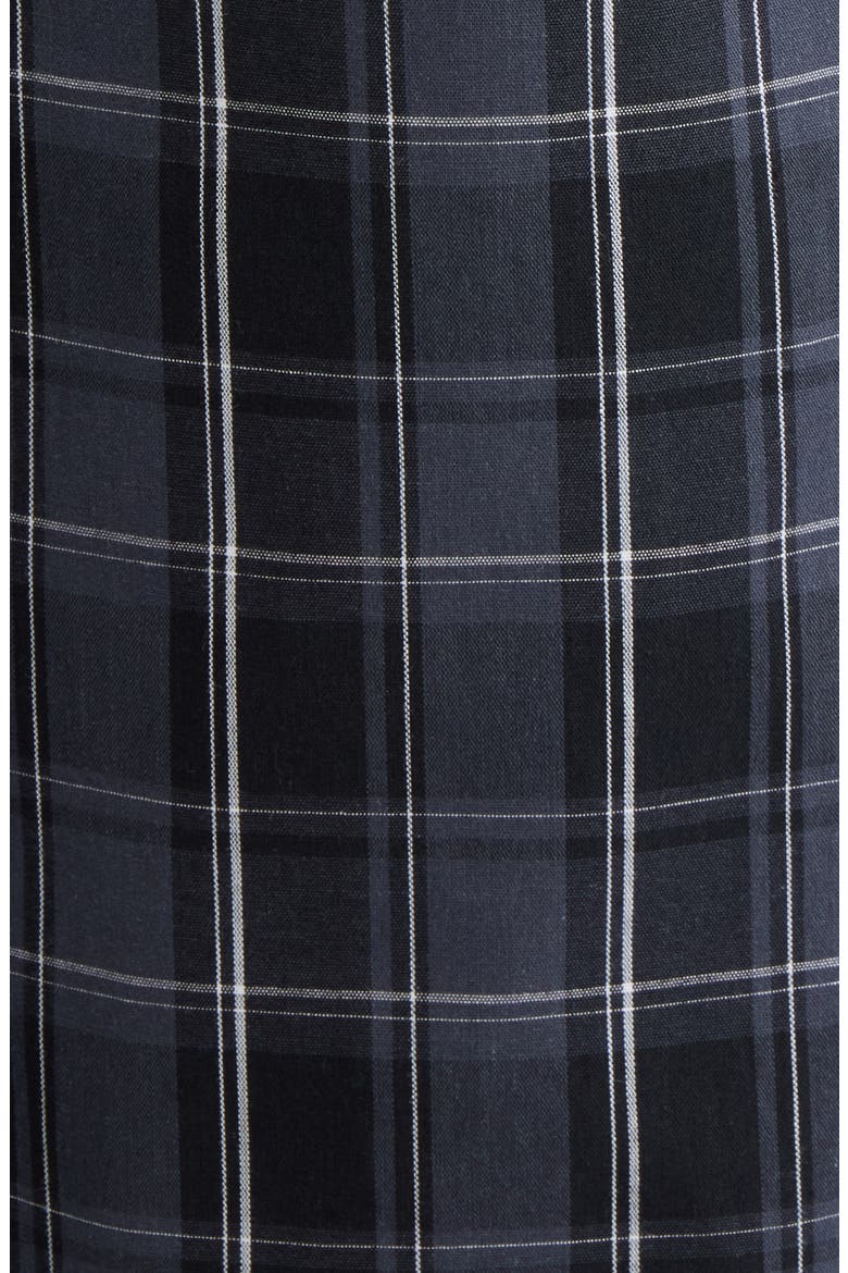 Stormy Plaid Woven Cotton Lounge Pants, Alternate, color, CHARCOAL