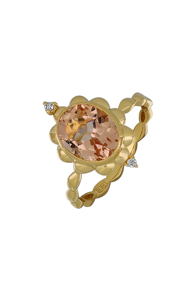 Bony Levy Morganite & Diamond Ring - 0.03ct., Main, color, 18Ky