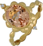 Bony Levy Morganite & Diamond Ring - 0.03ct.