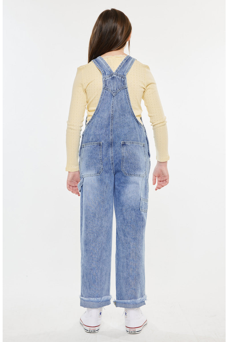 Cordelia Relaxed Overalls, Alternate, color, Medium Wash