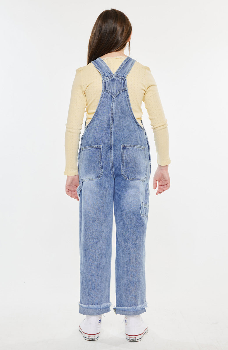 KanCan Cordelia Relaxed Overalls, Alternate, color, Medium Wash