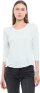 WILT Clothing Shrunken Crew 3/4 Sleeve Mock Layer Tee
