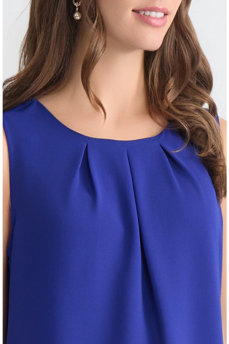 Pleat Neck Sleeveless Top, Alternate, color, ROYAL SIGNATURE