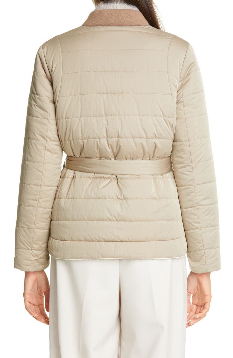 Brunello Cucinelli Belted Reversible Techno Taffeta Jacket, Alternate, color,