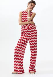 H&M Crochet-look jacquard jersey pants