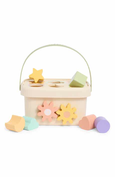 Pearhead Wooden Shape Sorter Bucket