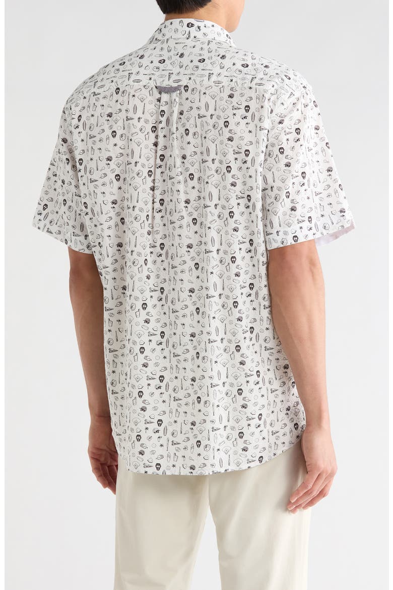 Nova Wave Riptide Rally Short Sleeve Button-Up Shirt, Alternate, color, LIGHT GREY