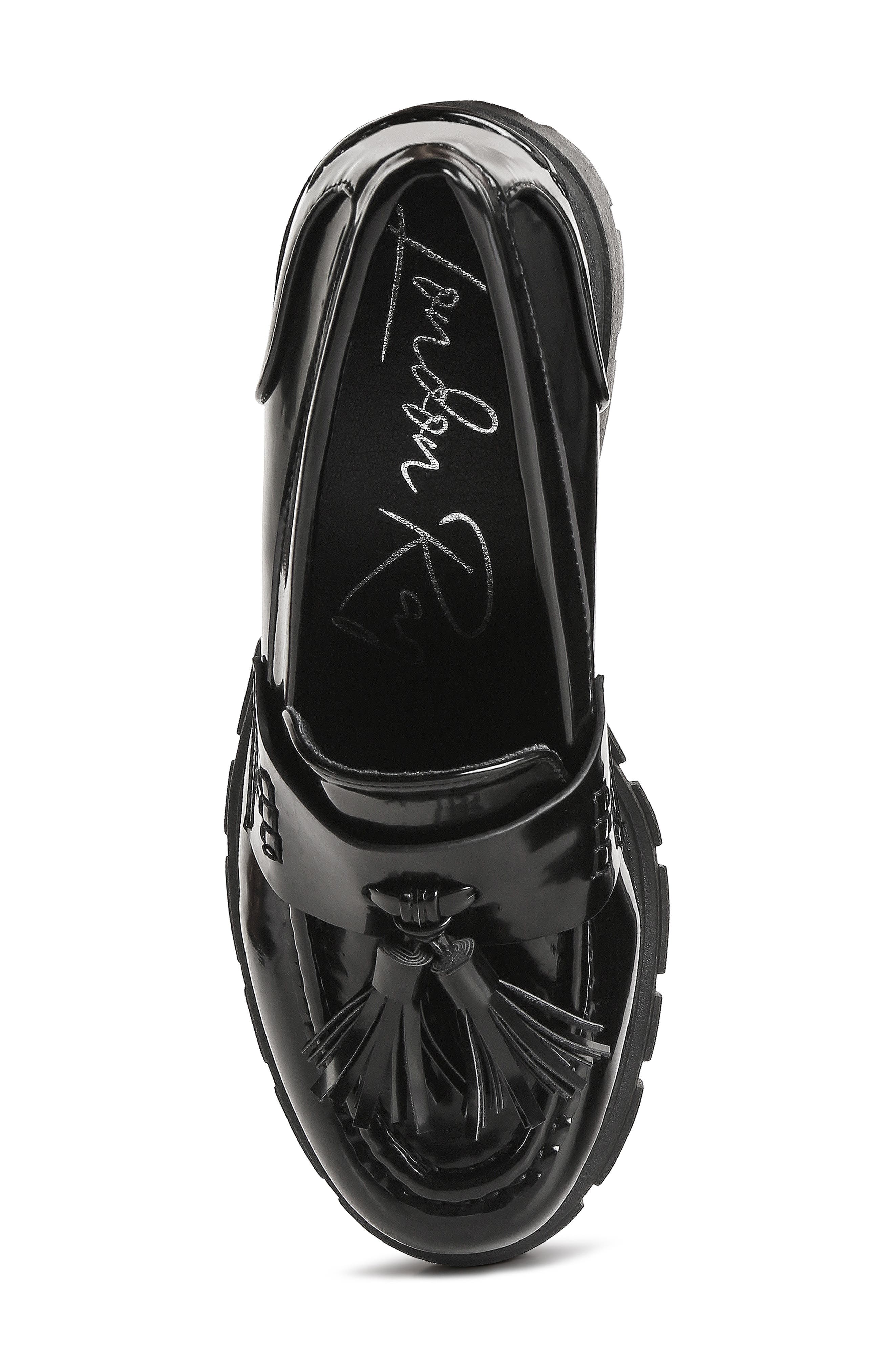 LONDON RAG Jonah Tassel Loafer Pump, Alternate, color, Black