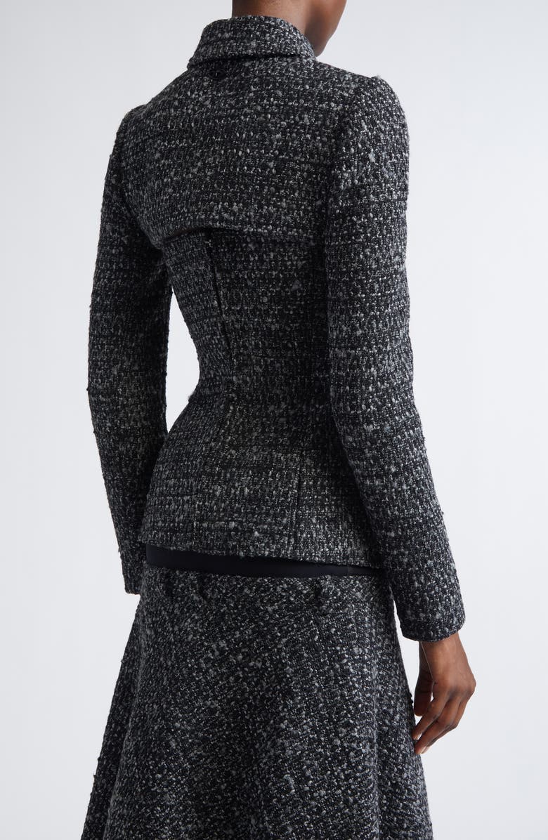 DIESEL<sup>®</sup> G-Anne Bouclé Tweed Crop Jacket, Alternate, color, Deep Black