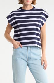 DR2 by Daniel Rainn Stripe Cap Sleeve Top