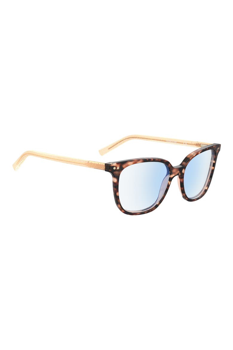 rosalie 51mm blue light blocking reading glasses, Alternate, color, DARK HAVANA