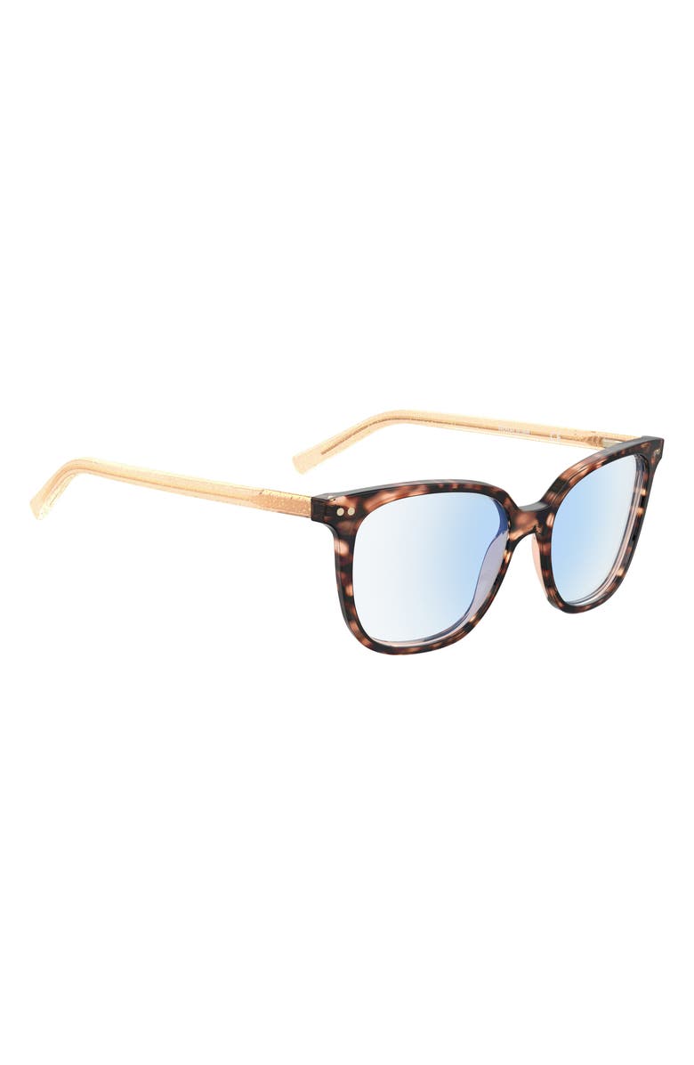 Kate Spade New York rosalie 51mm blue light blocking reading glasses, Alternate, color, Dark Havana