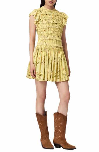 Lauren Floral Smock Bodice Minidress