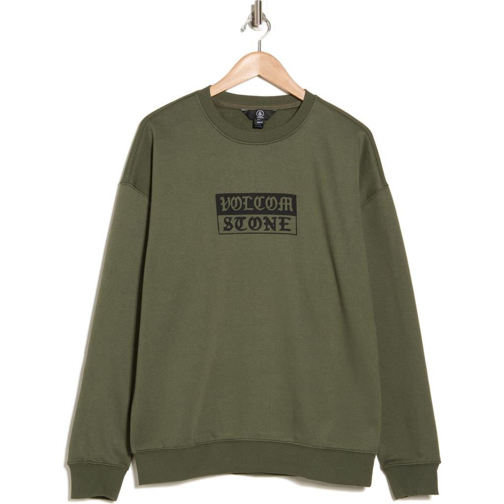 Volcom Round About Crew Sweater In Agave