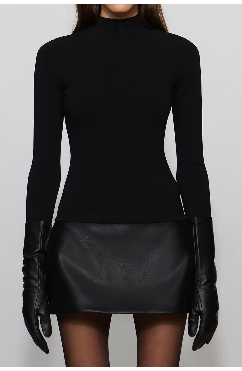 Et Ochs Colette Knit Combo Dress, Alternate, color, Black