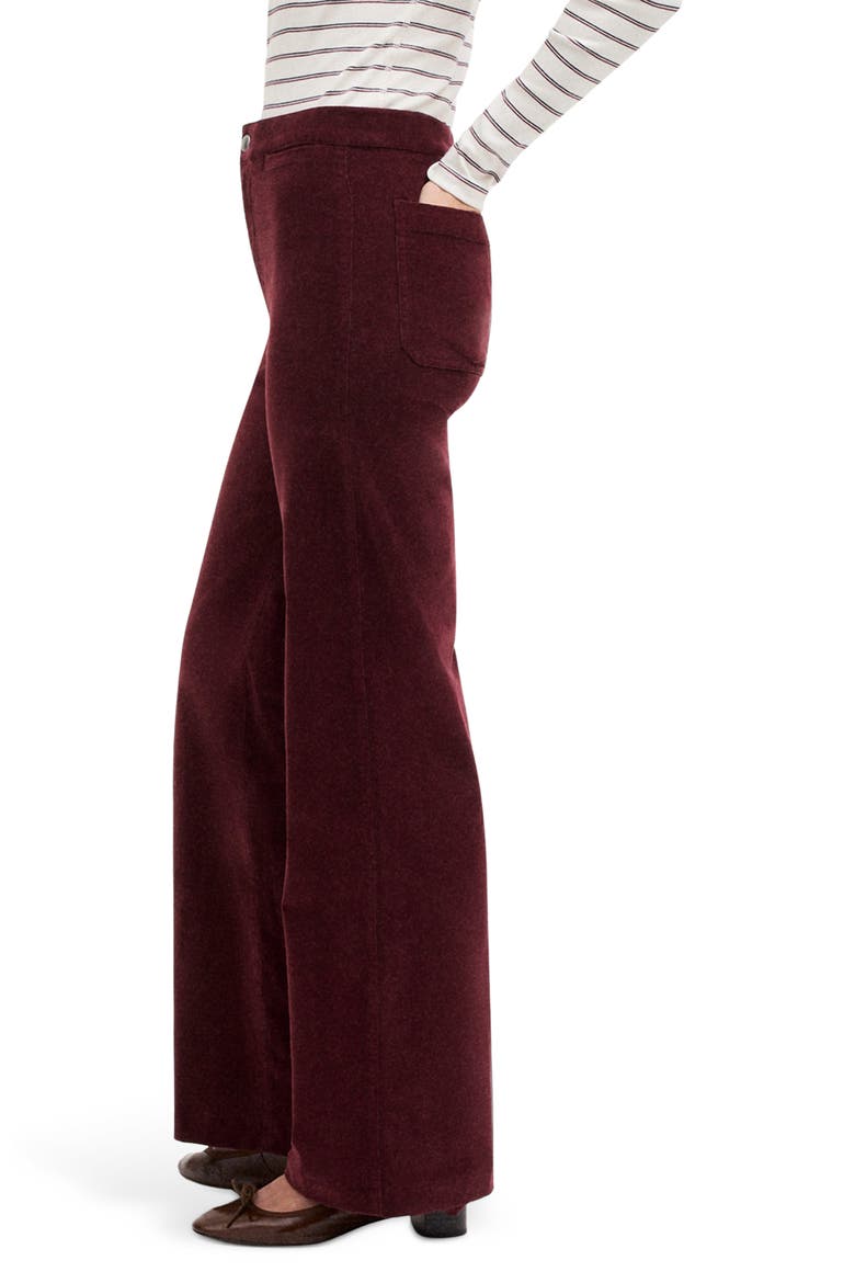 The Wide Leg Corduroy Pants, Alternate, color, SMOKED CLARET