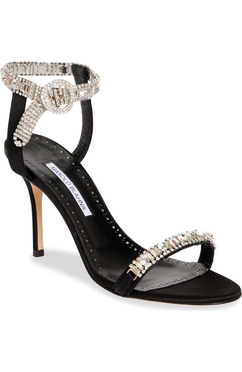 Manolo Blahnik Asasan Crystal Embellished Sandal, Main, color,