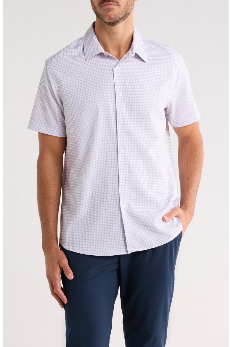 Jackson Short Sleeve Button-Up Shirt, Main, color, PINK BUD