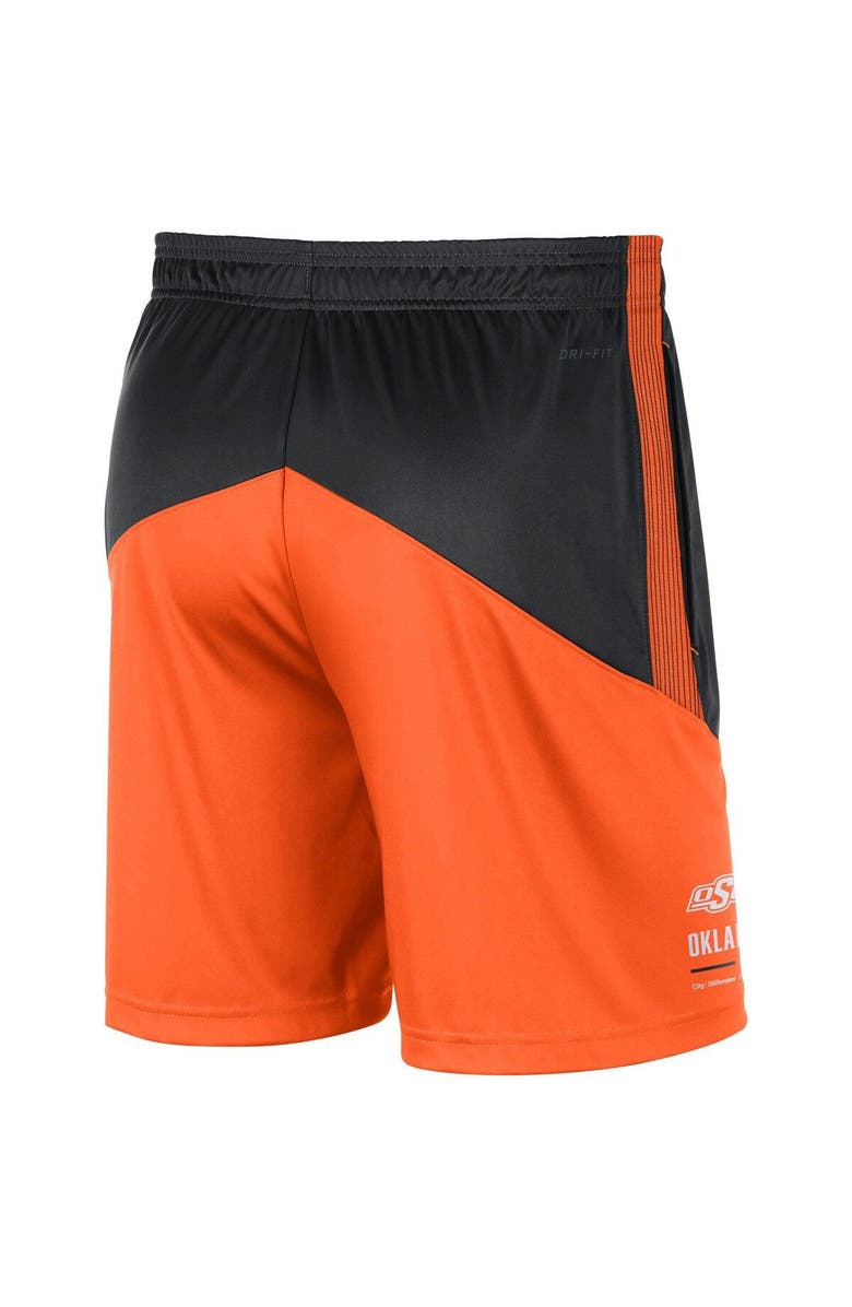 Nike Men's Nike Black/Orange Oklahoma State Cowboys Team Performance Knit Shorts, Alternate, color, Black