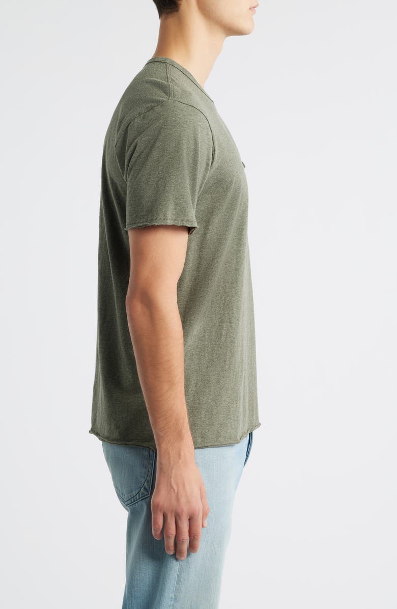 rag & bone Miles Melange Pocket T-Shirt, Alternate, color, Heather Green